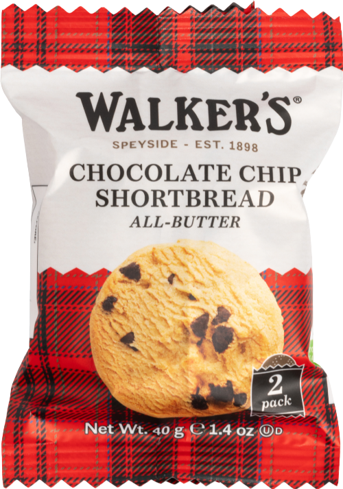 WALKERS Pure Butter Chocolate Chip Shortbread -Twin Pack 40g