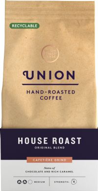 UNION COFFEE Hand-Roasted Coffee House Blend - Cafetière Grind 200g