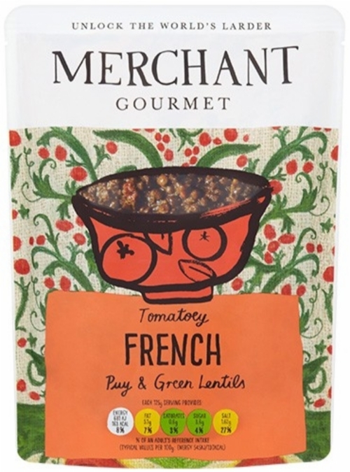 MERCHANT GOURMET Tomatoey French Puy & Green Lentils 250g