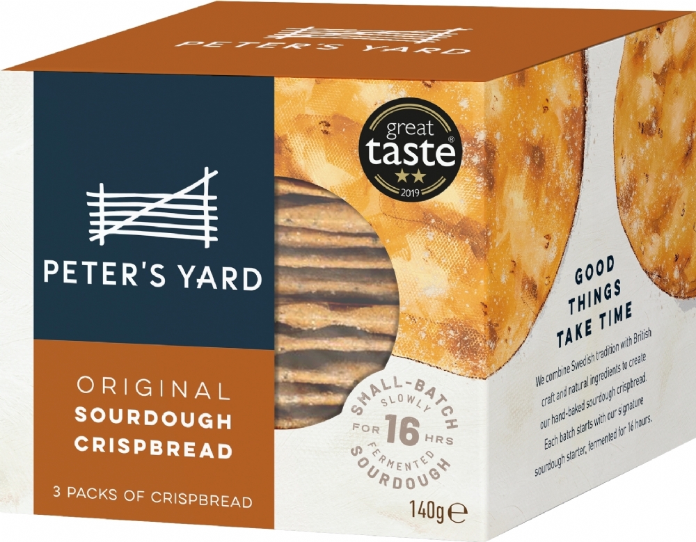PETER'S YARD Original Sourdough Crispbread (3pks of 5) 140g (5060198820939)