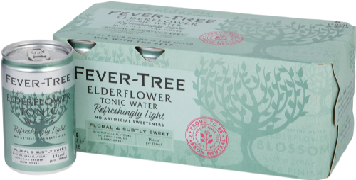 FEVER-TREE R. Light Elderflower Tonic Water - Cans (8x150ml)