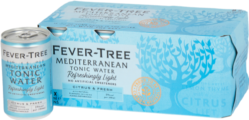 FEVER-TREE R Light Mediterranean Tonic Water - Cans(8x150ml)