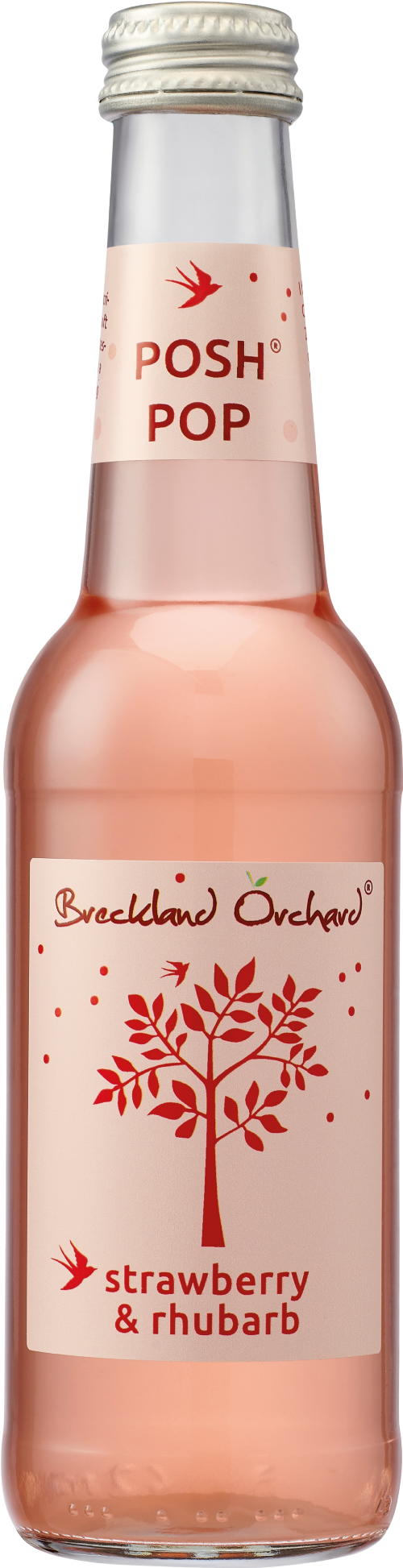BRECKLAND ORCHARD Posh Pop - Strawberry & Rhubarb 275ml