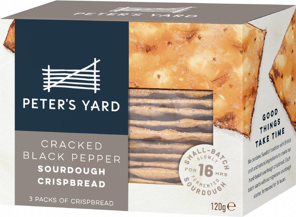 PETER'S YARD Cracked Black Pepper Sourdough Crispbread 120g (5060198820953)