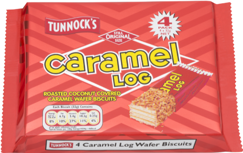 TUNNOCK'S Caramel Log 4 Pack (4x32g)