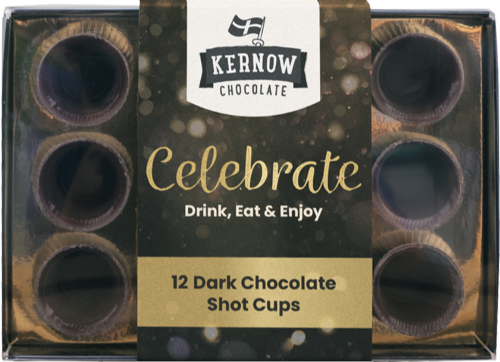 KERNOW 12 Dark Chocolate Shot Cups 108g