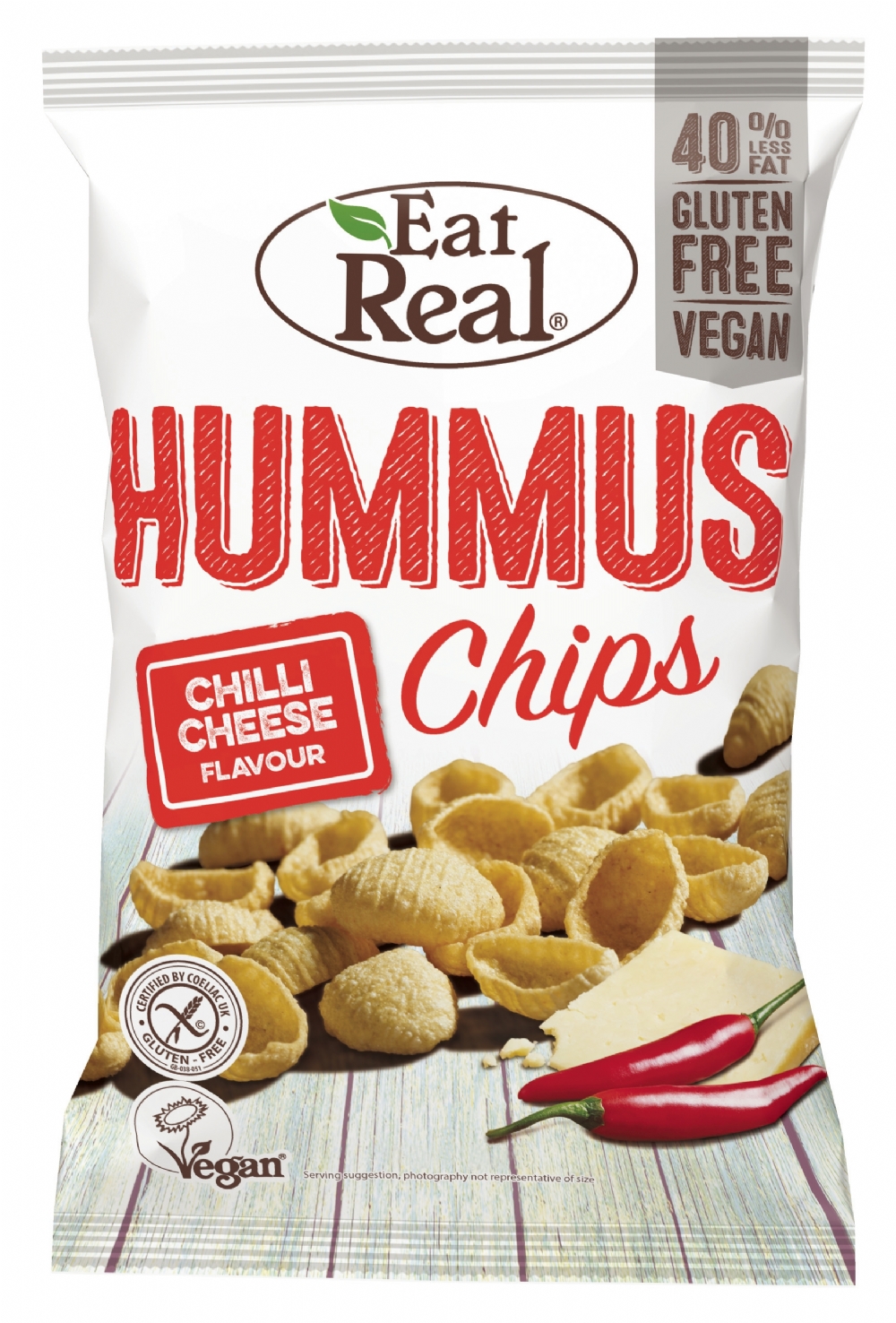 EAT REAL Hummus Chips - Chilli Cheese 135g (5026489500522)