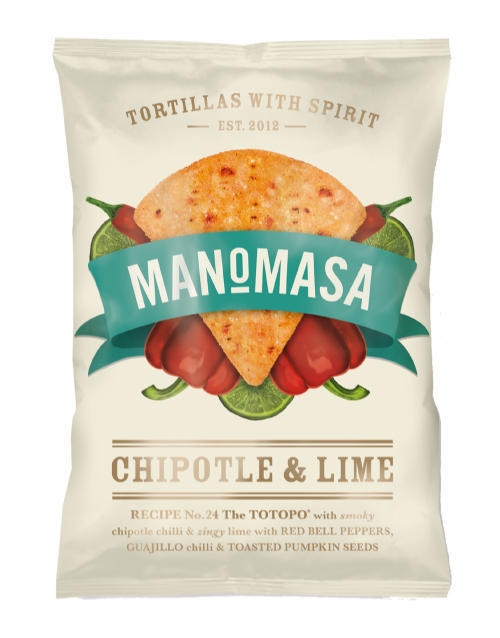 MANOMASA Chipotle & Lime Corn Chips 160g