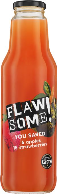 FLAWSOME! Apple & Strawberry Juice 750ml (5060524790578)