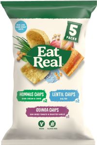 EAT REAL Multipack Hummus, Lentil & Quinoa Chips 116g (5026489498423)