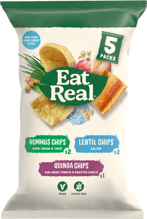 EAT REAL Multipack Hummus, Lentil & Quinoa Chips 116g