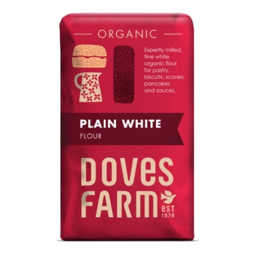 DOVES FARM Organic Plain White Flour 1kg