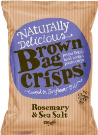 BROWN BAG CRISPS Rosemary & Sea Salt 150g (5060356680276)