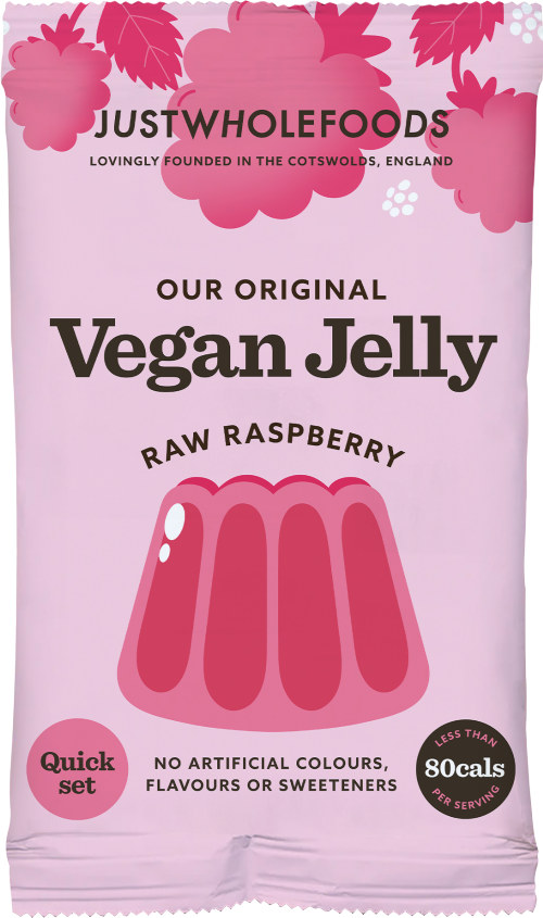 JUST WHOLEFOODS Vegan Jelly Crystals - Raw Raspberry 85g