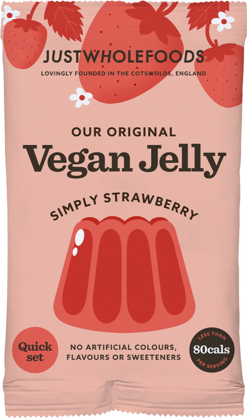 JUST WHOLEFOODS Strawberry Jelly Crystals 85g