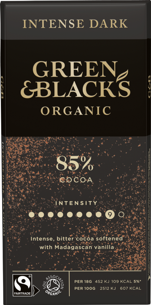 GREEN & BLACK'S Organic Dark 85% Chocolate Bar 90g