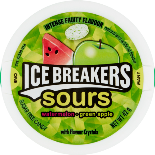 ICE BREAKERS Sours - Watermelon / Green Apple 42g