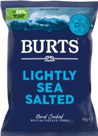 BURTS SNACKS Potato Chips - Lightly Sea Salted 40g