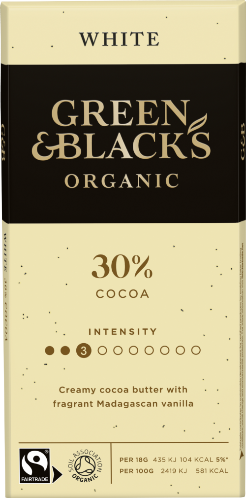 GREEN & BLACK'S Organic White Chocolate Bar 90g