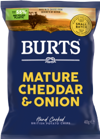 BURTS SNACKS Potato Chips - Mature Cheddar & Onion 40g