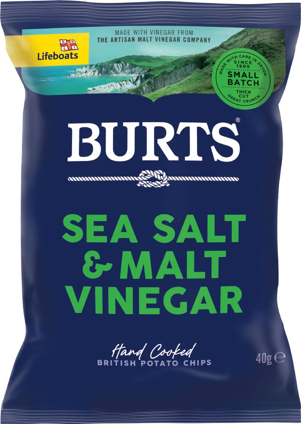 BURTS Potato Chips - Sea Salt & Malt Vinegar 40g