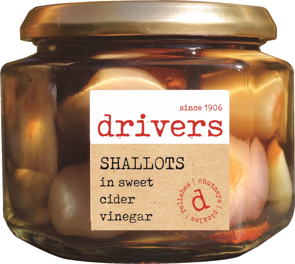 DRIVERS Shallots in Sweet Cider Vinegar 350g