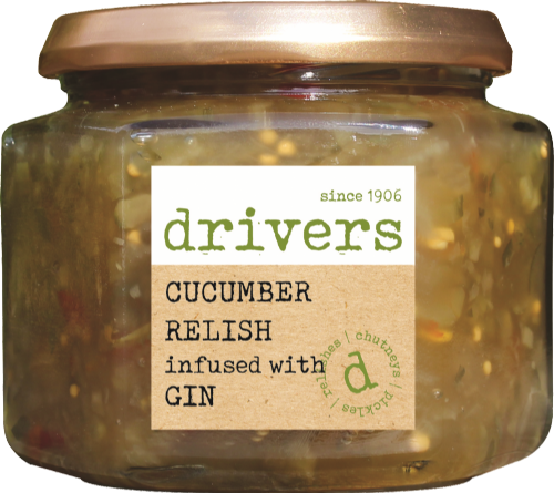 DRIVER'S Cucumber Relish infused with Gin 350g