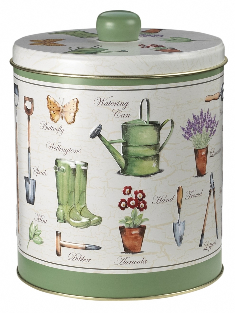 GRANDMA WILD'S Gardening Round Tin - All Butter S/Bread 300g (5019605004981)