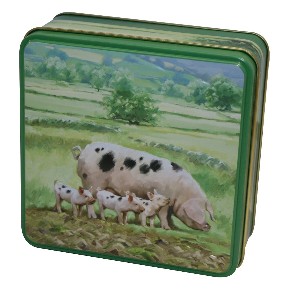 GRANDMA WILD'S Embossed Pigs Tin - Clotted Cream Bites 100g (5019605009474)