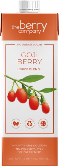 THE BERRY COMPANY Goji Berry Juice Blend / P/F & Ginseng 1L (5060148350172)