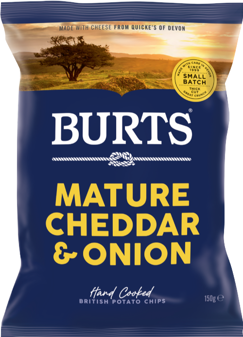 BURTS Potato Chips - Mature Cheddar & Onion 150g