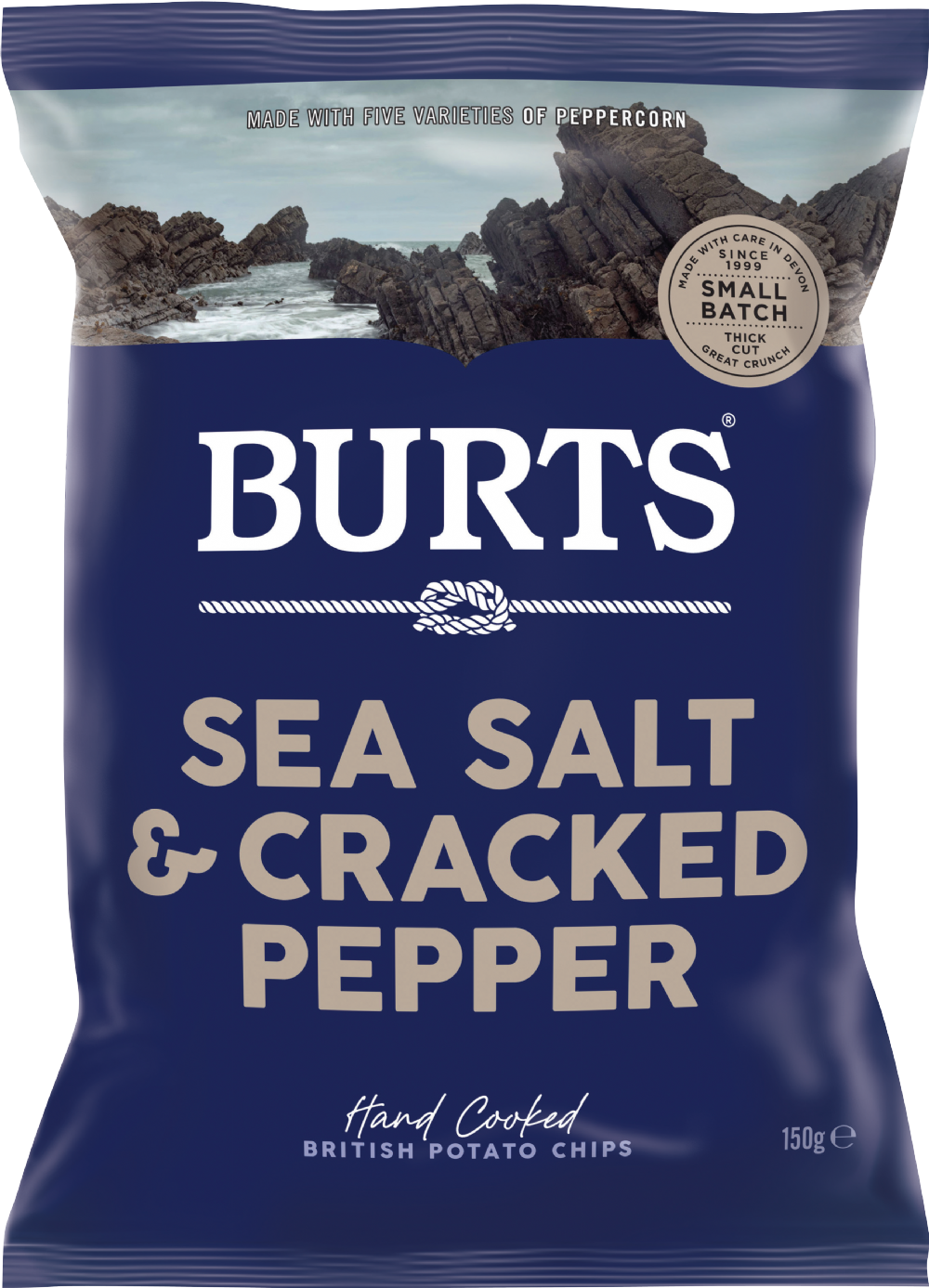 BURTS Potato Chips - Salt & Black Pepper 150g