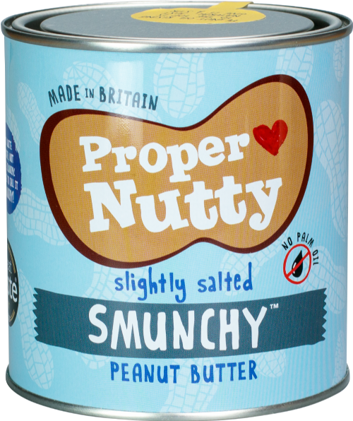 PROPER NUTTY Smunchy Slightly Salted Peanut Butter - Can 1kg