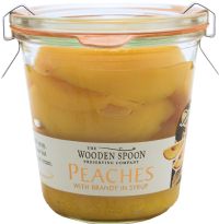 THE WOODEN SPOON PRESERVING COMPANY Peaches with Brandy - Weck Jar 275g