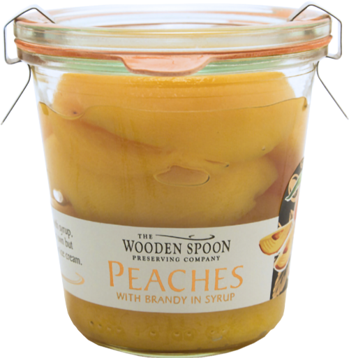 WOODEN SPOON Peaches with Brandy - Weck Jar 275g
