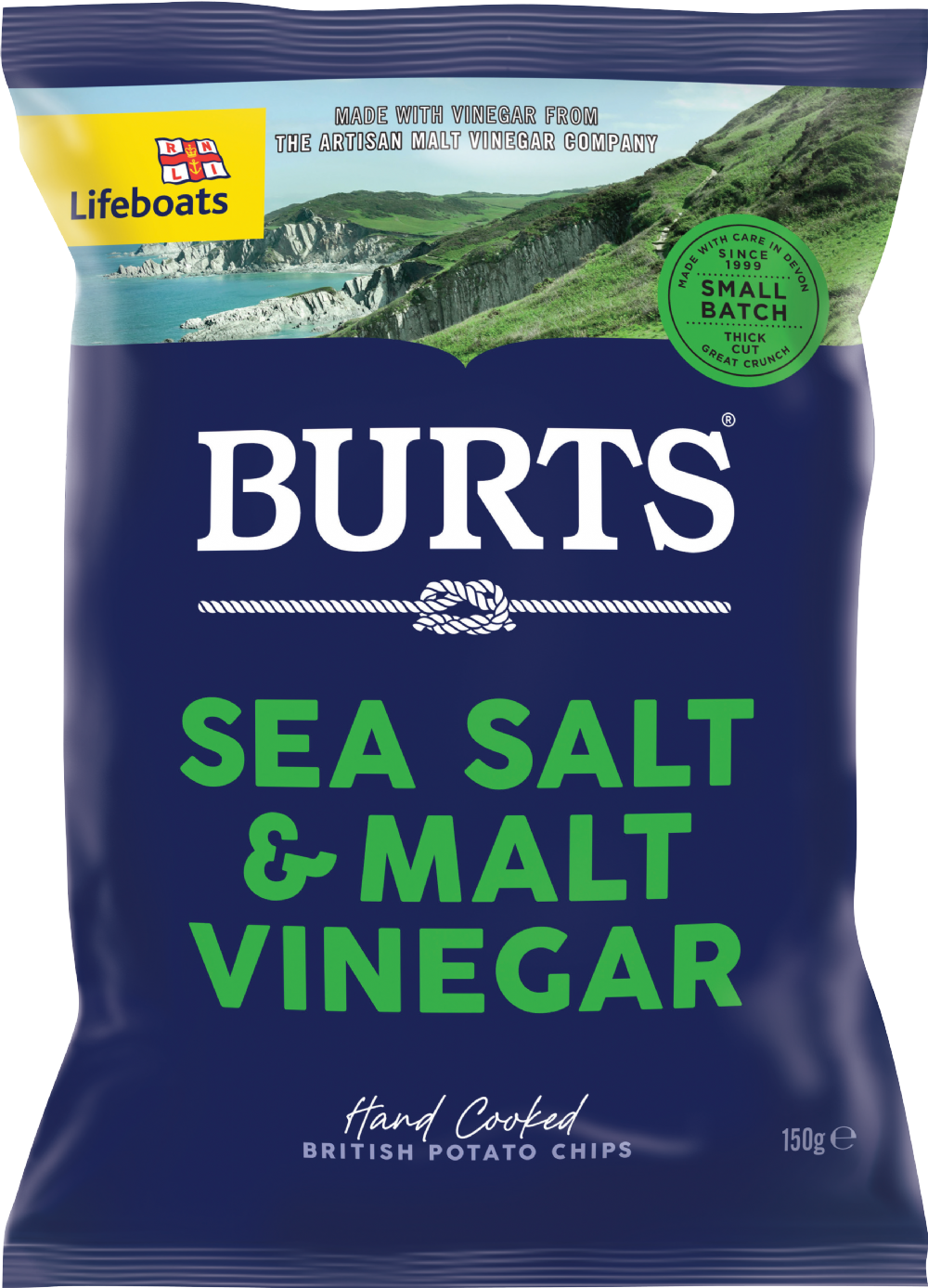 BURTS Potato Chips - Sea Salt & Malt Vinegar 150g