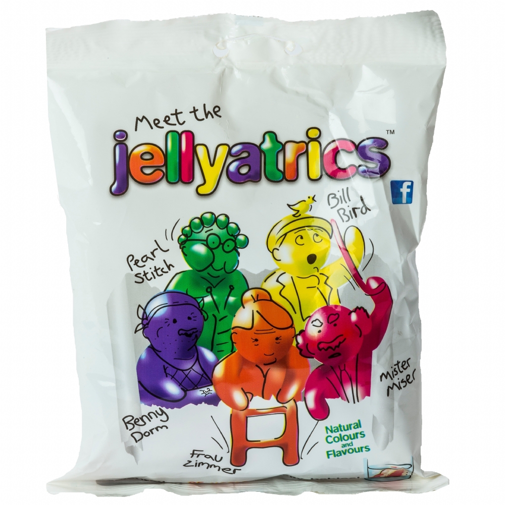 JELLYATRICS Fruit Flavoured Jellies 180g (5017034002028)
