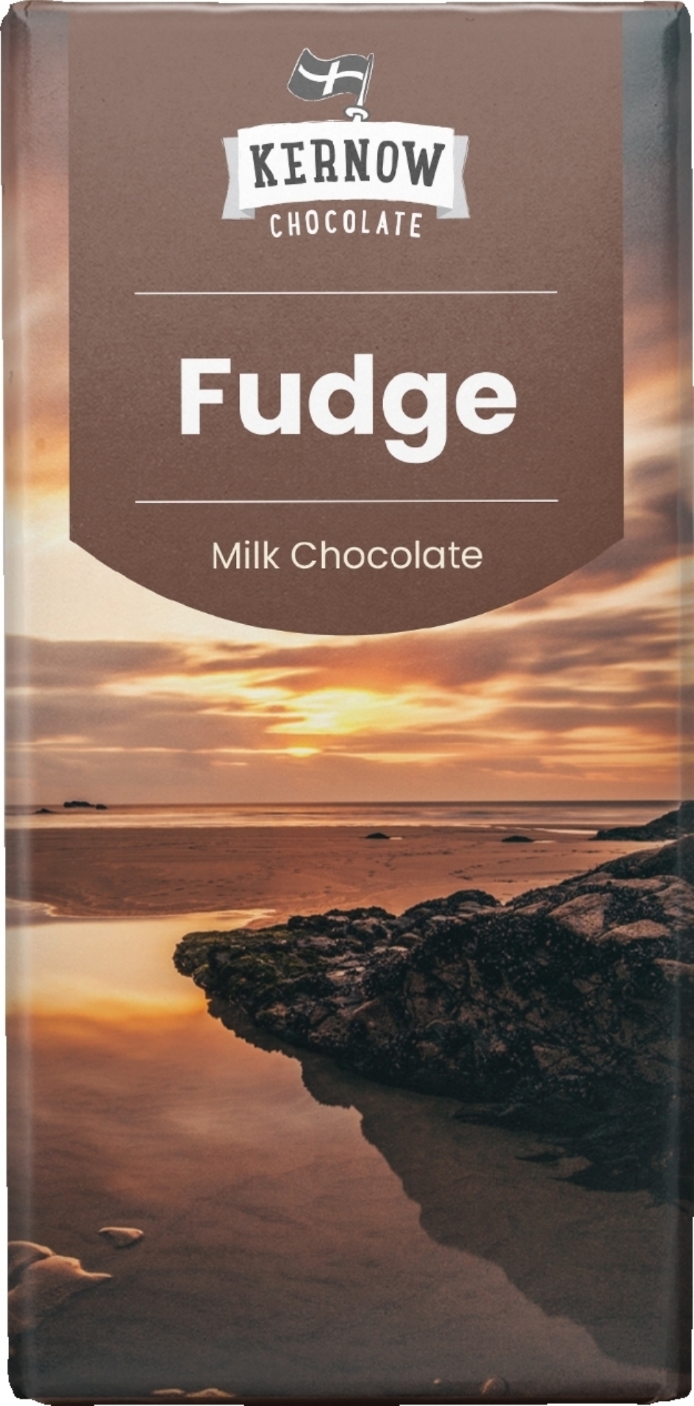 Holleys Fine Foods KERNOW Fudge Milk Chocolate Bar 100g