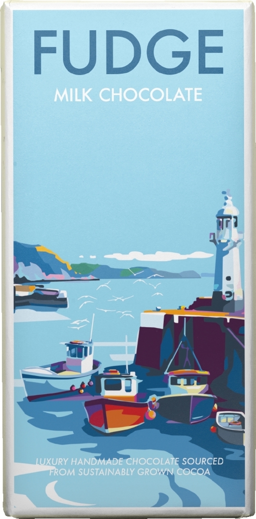 Holleys Fine Foods KERNOW Becky Bettesworth Fudge Milk Chocolate Bar 100g