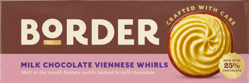 BORDER Milk Chocolate Viennese Whirls 150g