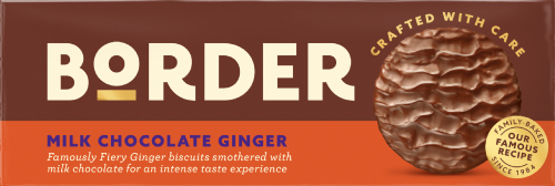 BORDER Milk Chocolate Ginger 150g