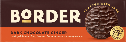 BORDER Dark Chocolate Ginger 150g