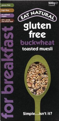 Holleys Fine Foods EAT NATURAL Gluten Free Toasted Muesli Buckwheat