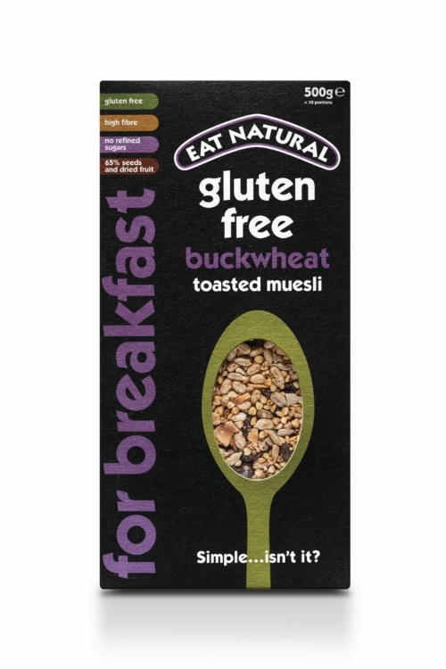 EAT NATURAL Gluten Free Toasted Muesli - Buckwheat 500g