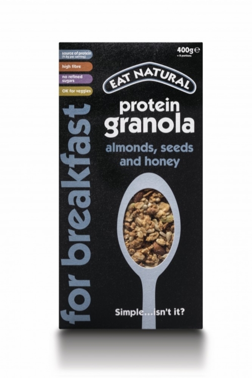 EAT NATURAL Protein Granola - Almonds, Seeds & Honey 400g