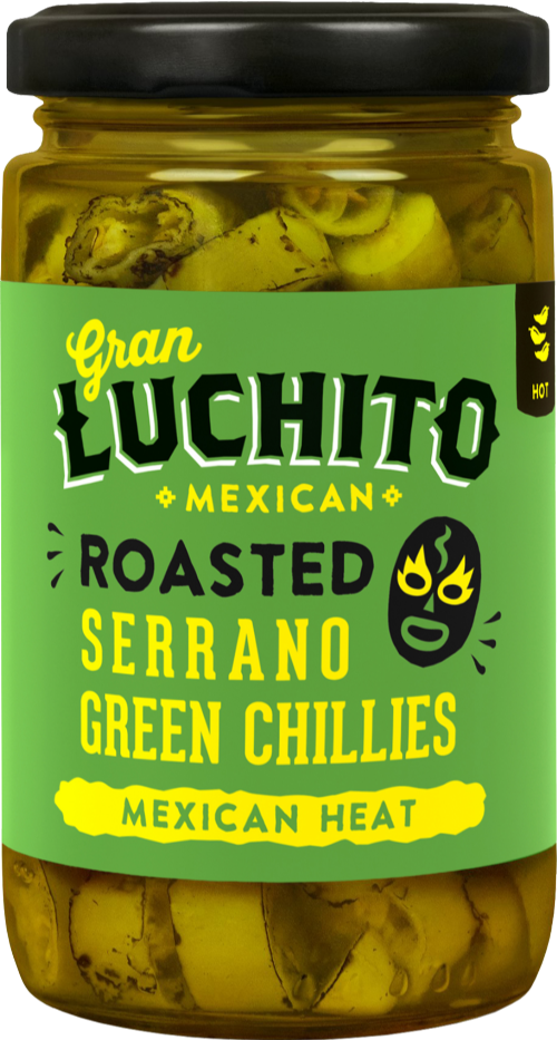 GRAN LUCHITO Roasted Serrano Green Chillies 215g