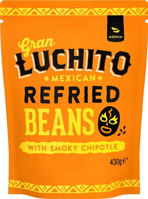 GRAN LUCHITO Refried Beans with Smoky Chipotle 430g