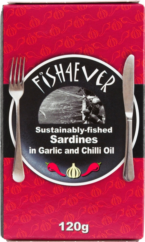 FISH 4 EVER Sardines in Org.Olive Oil / Chilli & Garlic 140g