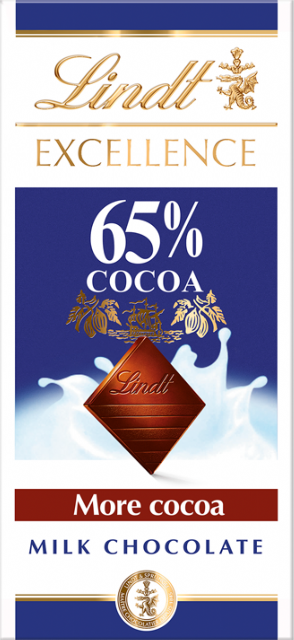 LINDT Excellence 65% Cocoa Milk Bar 80g (4000539280603)
