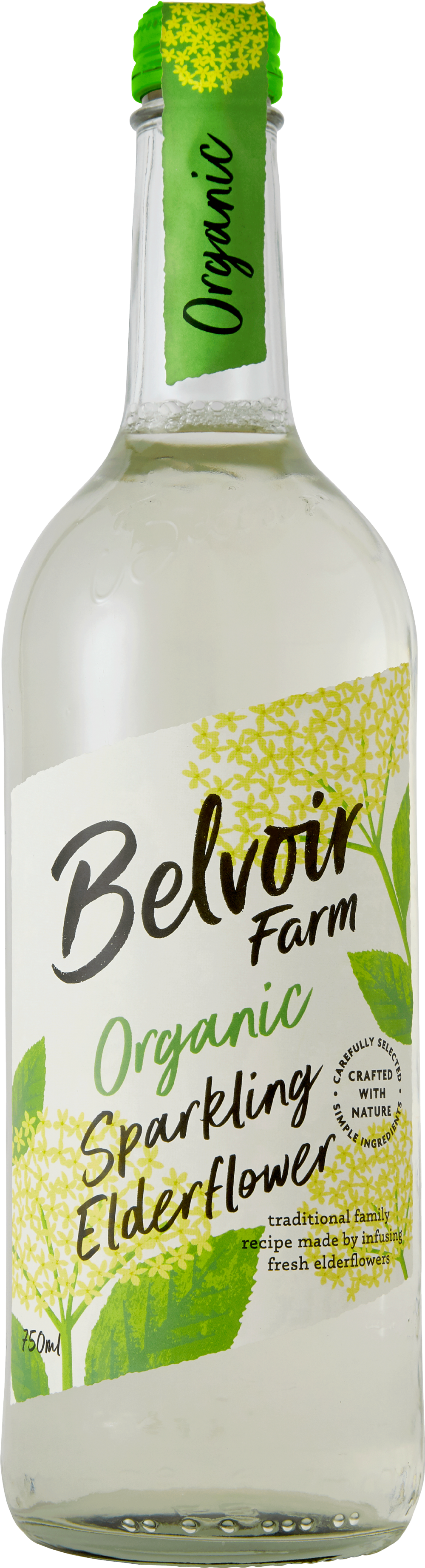 BELVOIR Organic Sparkling Elderflower 75cl